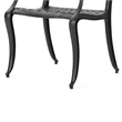 Cay Outdoor Dining Chair Set of 2- Mesh Style Back- Black Cast Aluminium