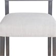 Liom Dining Side Chair Set of 2- Ash Gray Fabric- Blackwash Frame
