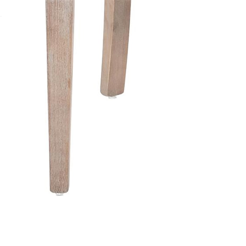 Cly Dining Side Chair Set of 2- Dark Gray- Natural Brown Solid Wood