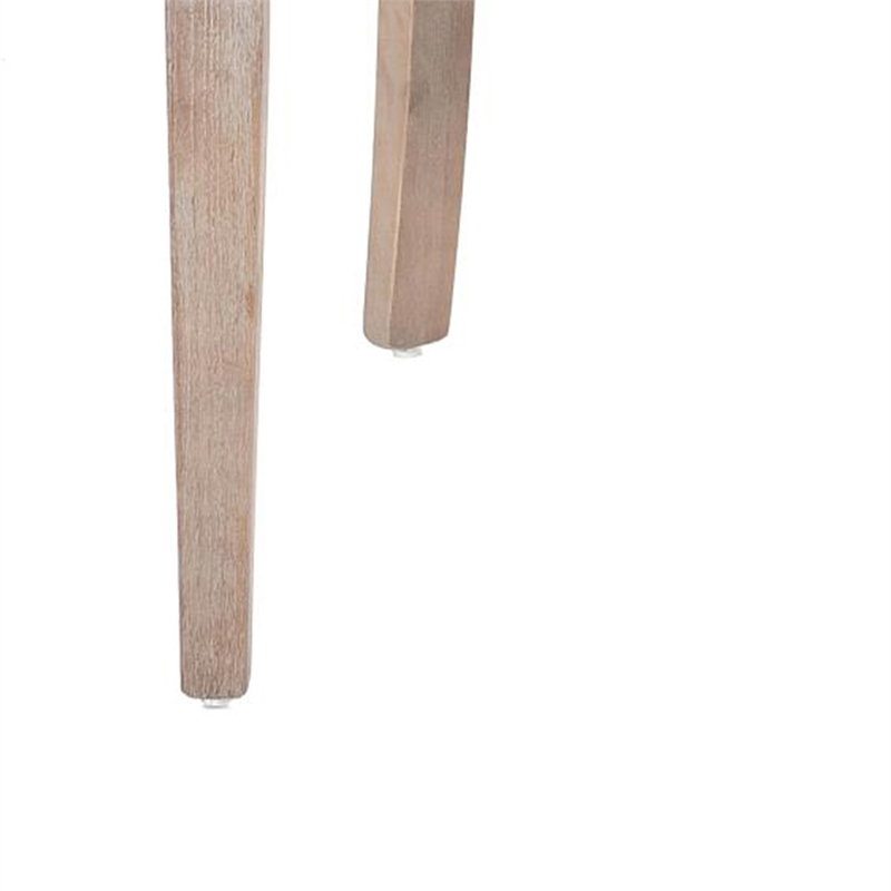 Cly Dining Side Chair Set of 2- Dark Gray- Natural Brown Solid Wood
