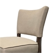 Rea Dining Side Chair Set of 2- Beige Fabric- Oak Brown Solid Wood