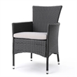 Marri Patio Dining Chair Set of 2- Ergonomic- Gray Wicker Design- Beige