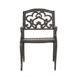 Serb Outdoor Dining Patio Chair Set of 2- Handcrafted Metal Copper Patina
