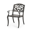 Serb Outdoor Dining Patio Chair Set of 2- Handcrafted Metal Copper Patina