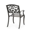 Serb Outdoor Dining Patio Chair Set of 2- Handcrafted Metal Copper Patina