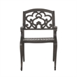 Serb Outdoor Dining Patio Chair Set of 2- Handcrafted Metal Copper Patina