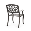 Serb Outdoor Dining Patio Chair Set of 2- Handcrafted Metal Copper Patina