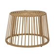 Laine 2 Piece Side Table and Chair Set- Light Brown Outdoor Faux Rattan