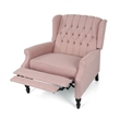 Jade Oversize Wide Chair Manual Recliner- Wingback- Pink Tufted