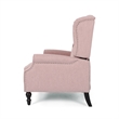 Jade Oversize Wide Chair Manual Recliner- Wingback- Pink Tufted