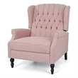 Jade Oversize Wide Chair Manual Recliner- Wingback- Pink Tufted