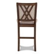 Han Counter Chair Set of 2- Light Brown- Cherry Brown Solid Wood