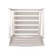 Niko Outdoor Dining Chair Set of 2- Open Slat Design- Metal- Silver Finish