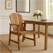 Pima Outdoor Dining Chair Set of 2- H Frame- Adirondack Brown Acacia Wood
