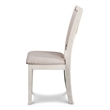 Han Dining Chair Set of 2- Light Brown Fabric- Beige Solid Rubberwood