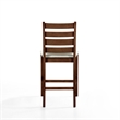 Accai Counter Height Chair Set of 2- Beige Polyester- Brown Rubberwood