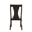 Kiana Dining Chair Set of 2- Beige Fabric Cushion- Dark Brown Wood