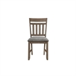 Harris Dining Chair Set of 2- Gray Fabric Brown Solid Rubberwood