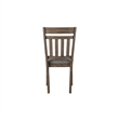 Harris Dining Chair Set of 2- Gray Fabric Brown Solid Rubberwood