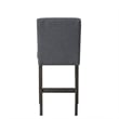 Ghy Counter Height Chair Set of 2- Gray Fabric- Solid Acacia Wood