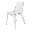 Outdoor Dining Chair Set of 4- Geometric Design- Transparent Clear