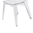 Outdoor Dining Chair Set of 4- Geometric Design- Transparent Clear