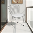 Kids Shuttle Chair Set of 2- White Faux Leather- Mesh Chrome Metal