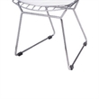 Kids Shuttle Chair Set of 2- White Faux Leather- Mesh Chrome Metal