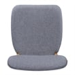 Cota Side Chair Set of 2- Gray Padded Back and Seat- Natural Brown