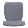 Cota Side Chair Set of 2- Gray Padded Back and Seat- Natural Brown