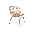 Hexy Outdoor Accent Chair Set of 2- Boho Style Faux Rattan Woven Brown