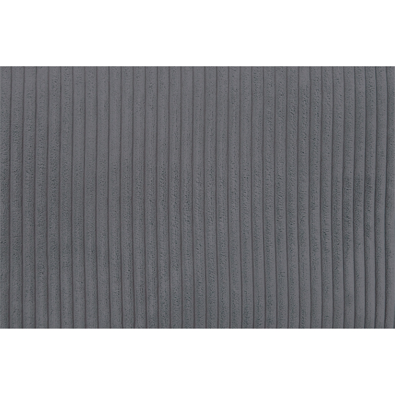 Iny U Sectional Sofa Chaise Armless Chair Set- 2 Pillows- Fog Gray