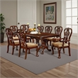 Mina 9pc Dining Table and Chair Set- 72-90 Inch Extendable Top- Brown