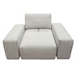 Joa Oversized Modular Chair w Adjustable Back- Light Greige Polyester