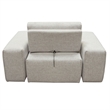 Joa Oversized Modular Chair w Adjustable Back- Light Greige Polyester