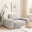 Joa Oversized Modular Chair w Adjustable Back- Light Greige Polyester