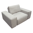 Joa Oversized Modular Chair w Adjustable Back- Light Greige Polyester