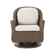 Kaia Outdoor Swivel Accent Chair Set of 2- Rattan Wicker Weave- Beige