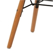 Lyna 16 Inch Kids Side Chair with Solid Back- Set of 4-Angled Wood Base- Blue