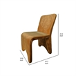 Cid Lou 19 Inch Side Dining Chair Set of 2- Brown Polyester- Panel Frame