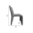 Cid Lou 19 Inch Side Dining Chair Set of 2- Gray Polyester- Panel Frame