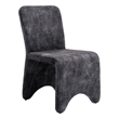 Cid Lou 19 Inch Side Dining Chair Set of 2- Gray Polyester- Panel Frame