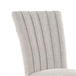 Reo Dining Side Chair Set of 2- Vertical Tufted Gray Boucle- Black