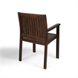 Alison Outdoor Dining Arm Chair Set of 2- Slatted Brown Acacia Wood
