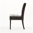 Brenda Dining Chair Set of 2- Chocolate Brown Tufted Faux Leather
