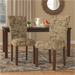 Jax Parsons Dining Chair Set of 2- Brown Jacobean Print Polyester