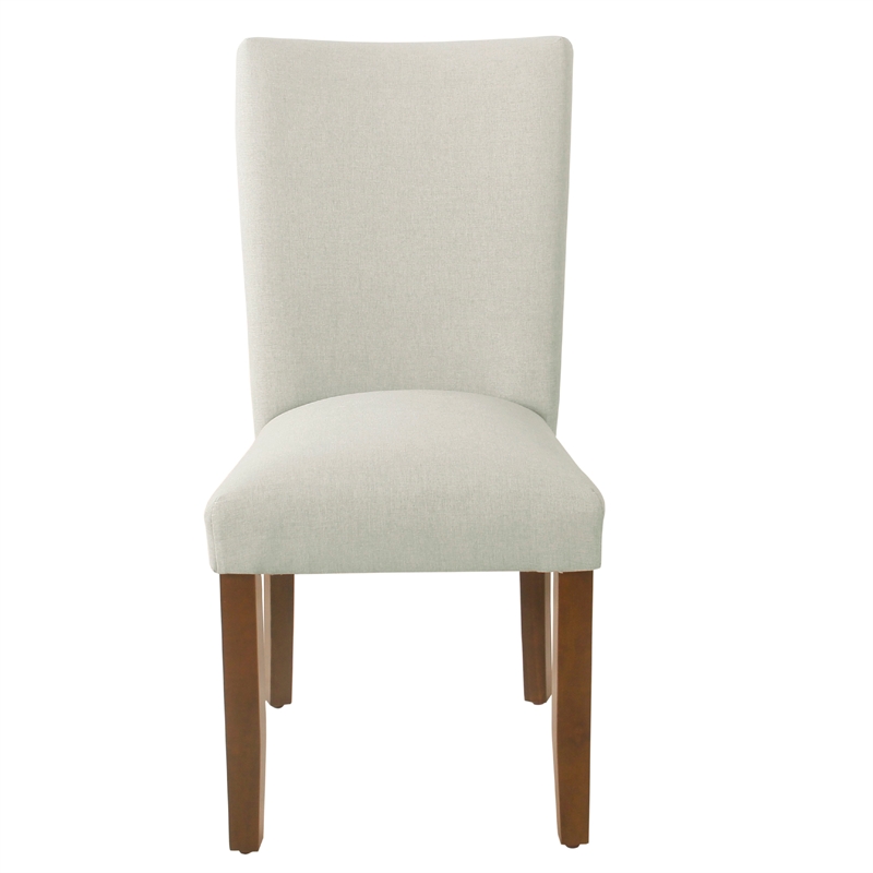 Jax Parsons Dining Chair Set of 2- Walnut Legs- Gray Woven Polyester
