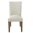 Jax Parsons Dining Chair Set of 2- Walnut Legs- Gray Woven Polyester