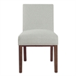 Jan Dining Chair with Espresso Wood Legs- Classic Gray Woven Fabric