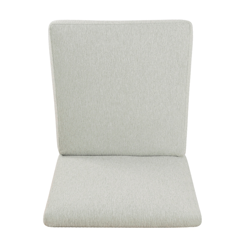 Jan Dining Chair with Espresso Wood Legs- Classic Gray Woven Fabric